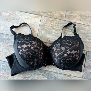 Torrid Black Lace Overlay Sexy Lingerie Bra 42D